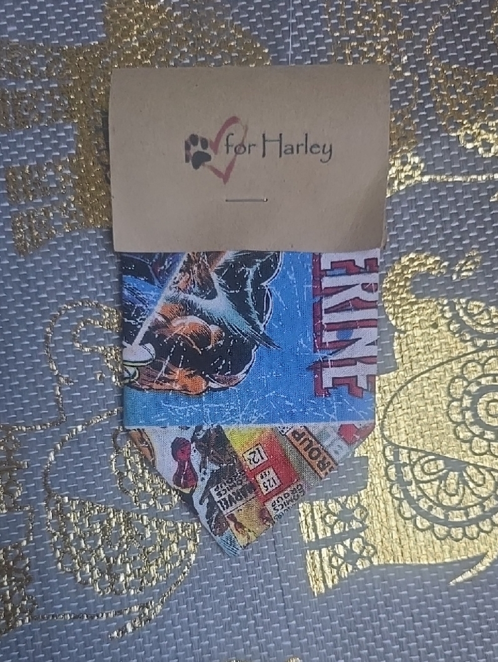 For Harley Blue Multicolor Bandana - Graphic Print